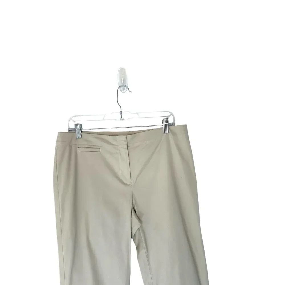 J.Jill Tan Khaki Careerwear Business Office Trouser Dress Pant Size‎ 14 Tall